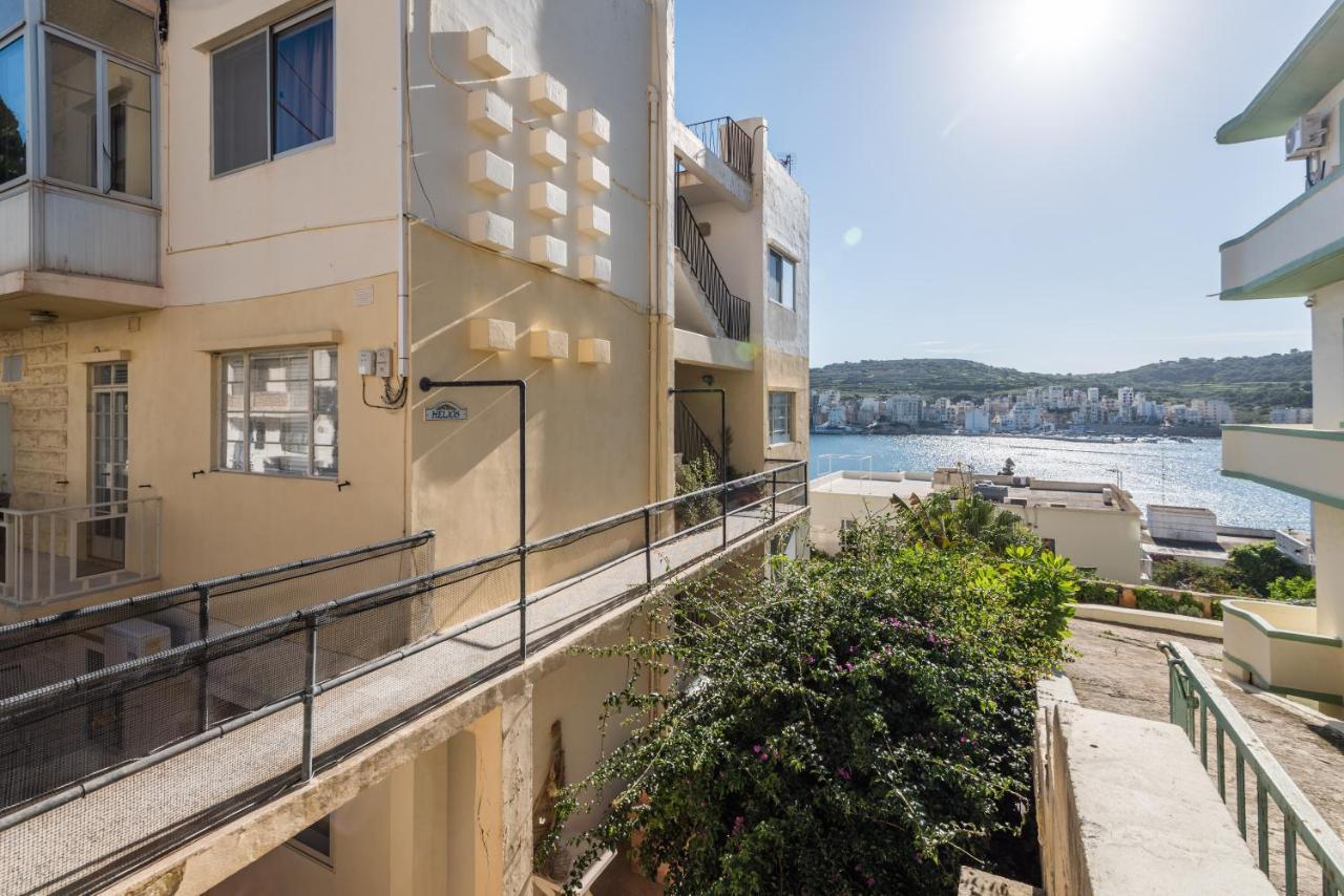 Bayview 2 Bedroom Seaview Apartment With Large Terrace With Panoramic Views - By Getawaysmalta Сент-Полс-Бей Экстерьер фото