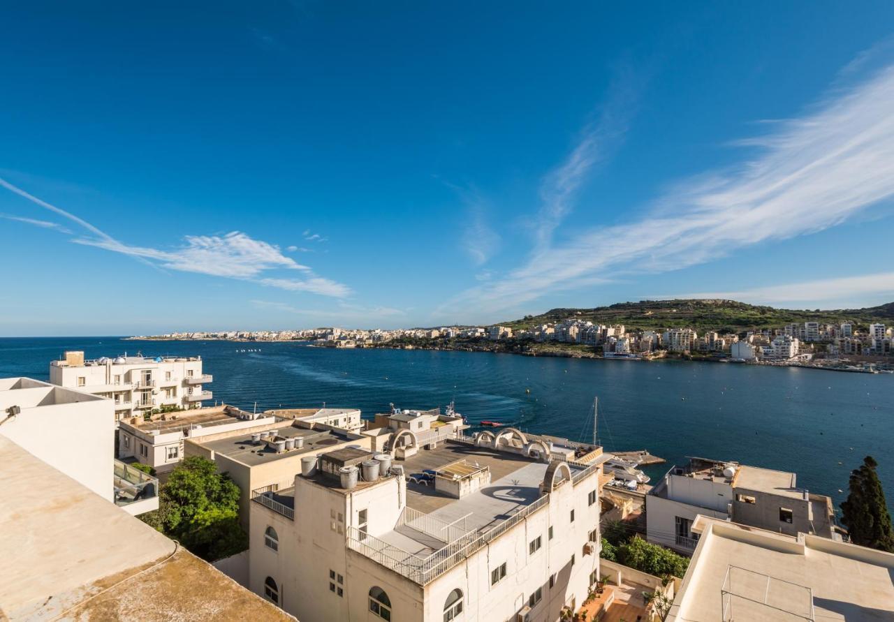 Bayview 2 Bedroom Seaview Apartment With Large Terrace With Panoramic Views - By Getawaysmalta Сент-Полс-Бей Экстерьер фото