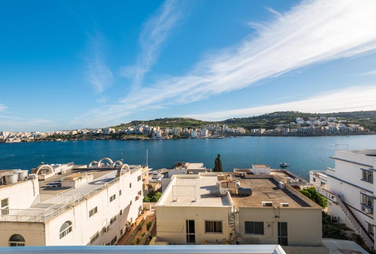 Bayview 2 Bedroom Seaview Apartment With Large Terrace With Panoramic Views - By Getawaysmalta Сент-Полс-Бей Экстерьер фото